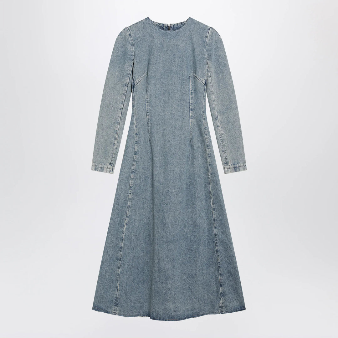 Maison Margiela - Cup-shoulder denim midi dress in ice blue Brand Apparel &amp; Accessories 40  IT