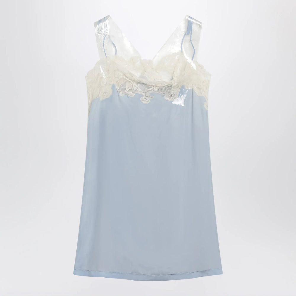 Maison Margiela - Taped slip dress in cupro light blue Brand Apparel & Accessories