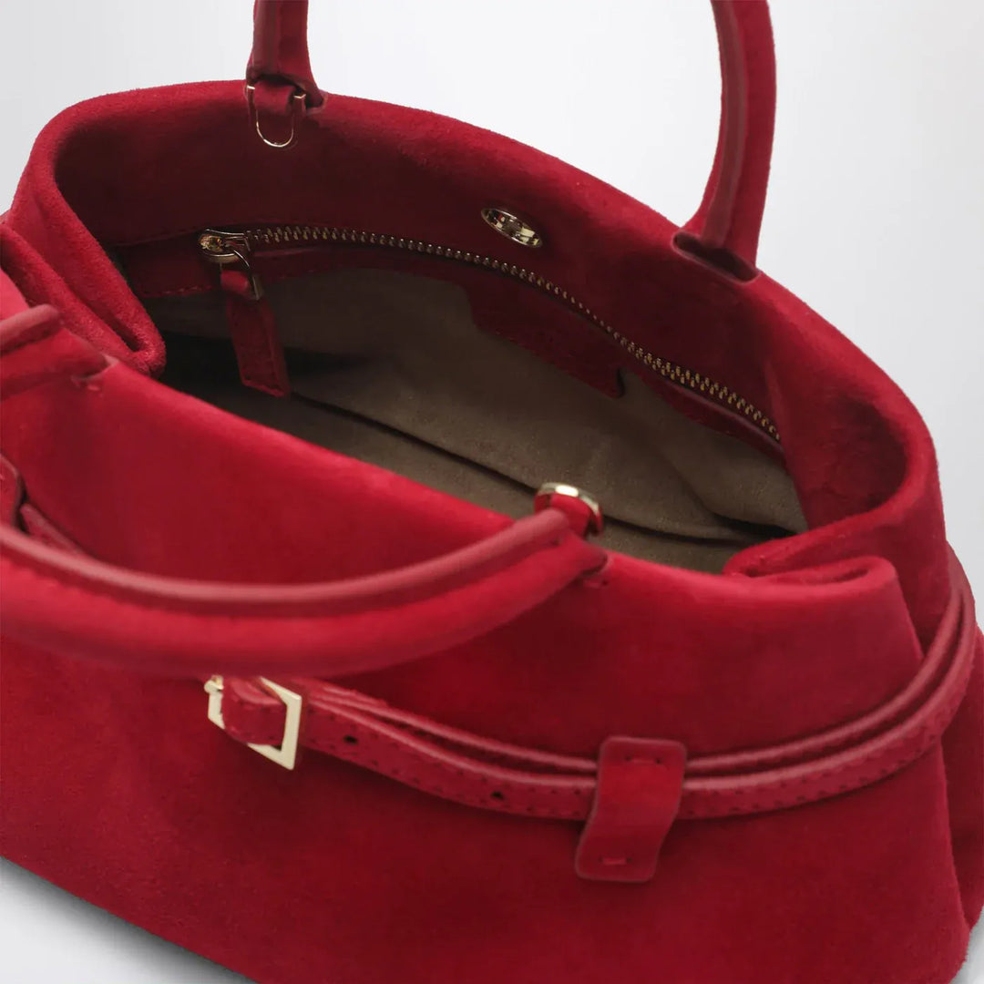 Manu Atelier - Le Cambon 25 red suede bag Brand Apparel &amp; Accessories TU
