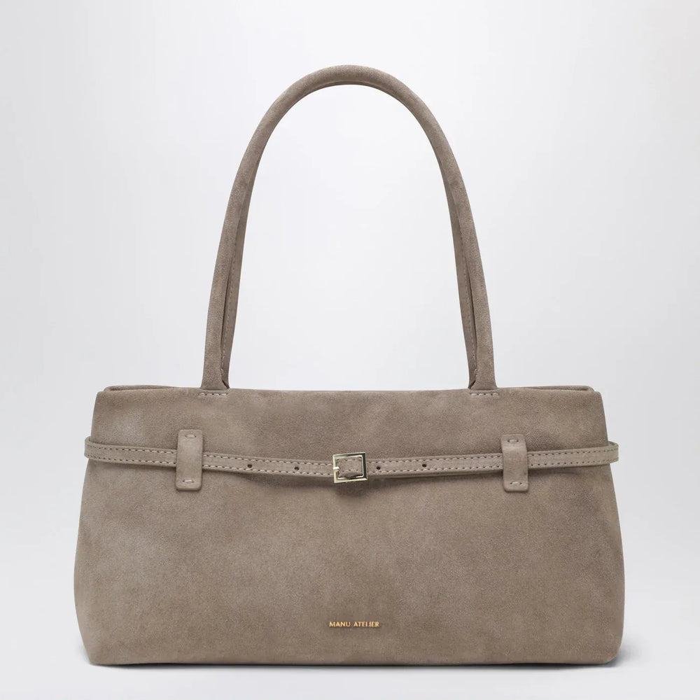 Manu Atelier - Le Cambon East West Sughero bag in suede Brand Apparel & Accessories TU