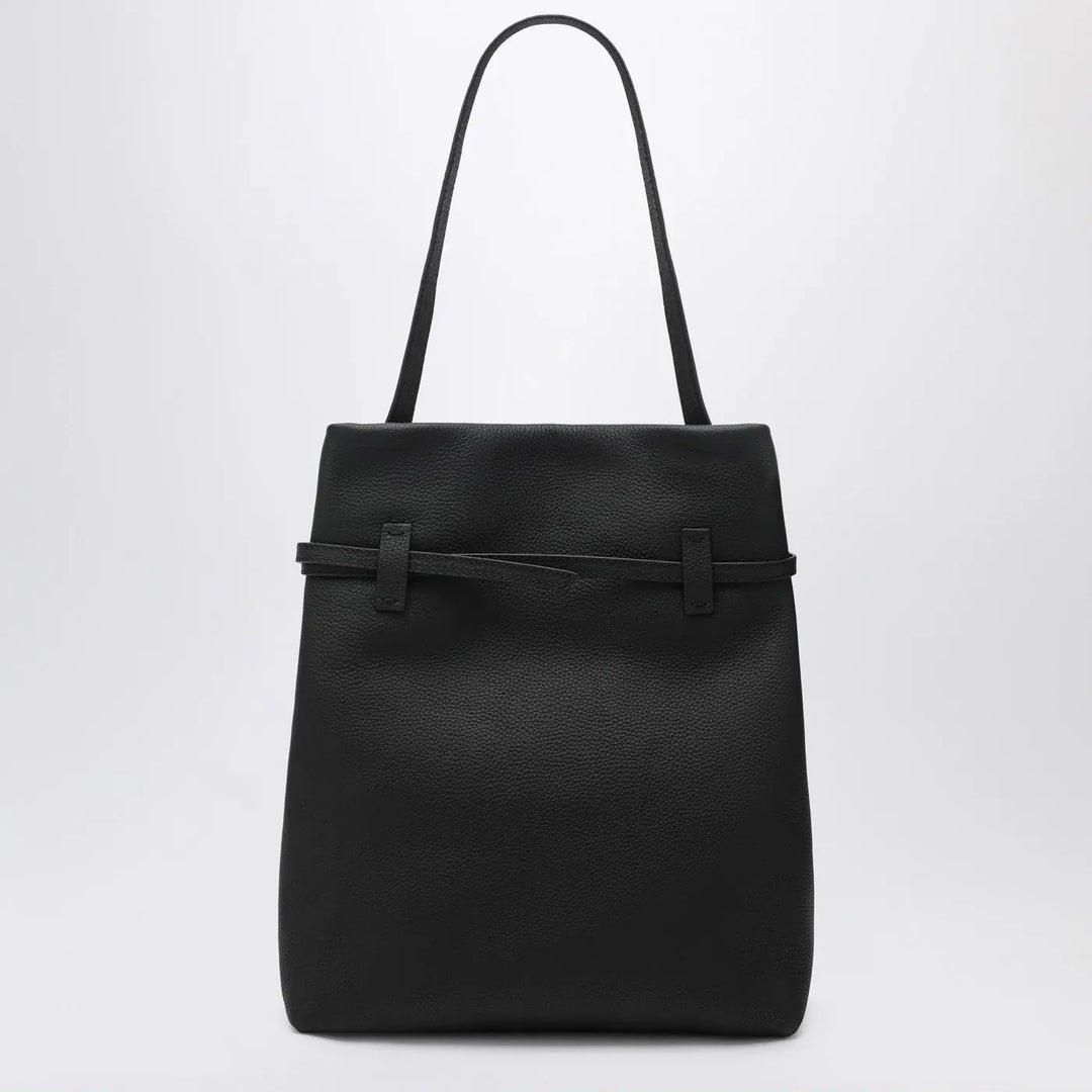 Manu Atelier - Tote Du Jour tote bag in black calfskin Brand Apparel &amp; Accessories TU