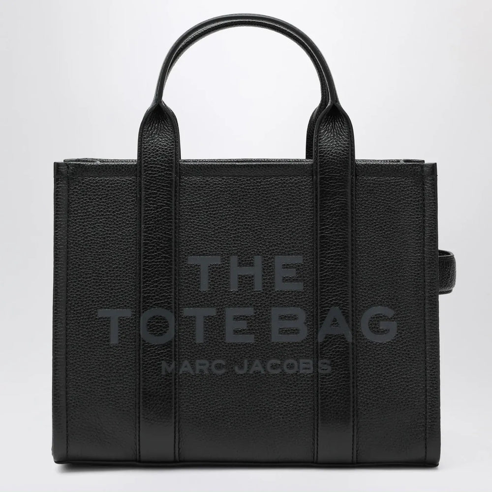 Marc Jacobs - Black leather The Medium Tote Bag Brand Apparel & Accessories TU