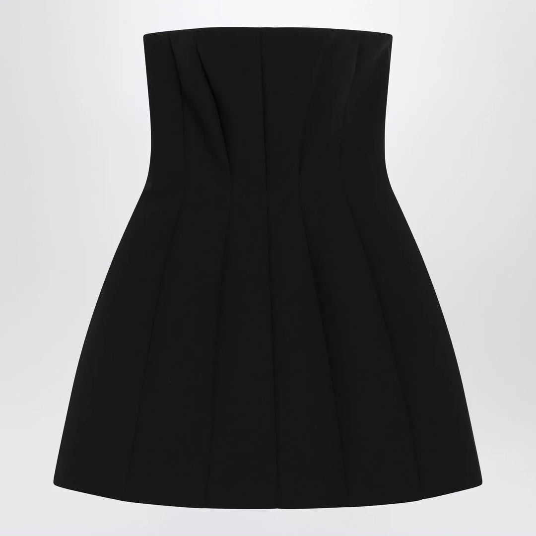Max Mara Pianoforte - Black bustier dress in sablé Brand Apparel &amp; Accessories 42  IT