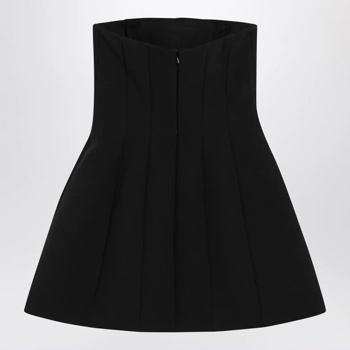 Max Mara Pianoforte - Black bustier dress in sablé Brand Apparel &amp; Accessories 42  IT