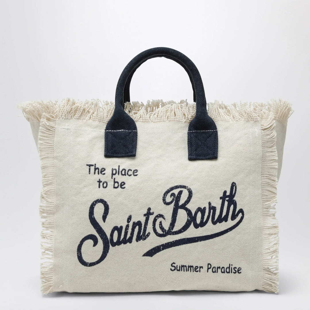 MC2 Saint Barth - White/blue Colette cotton bag Brand Apparel &amp; Accessories TU