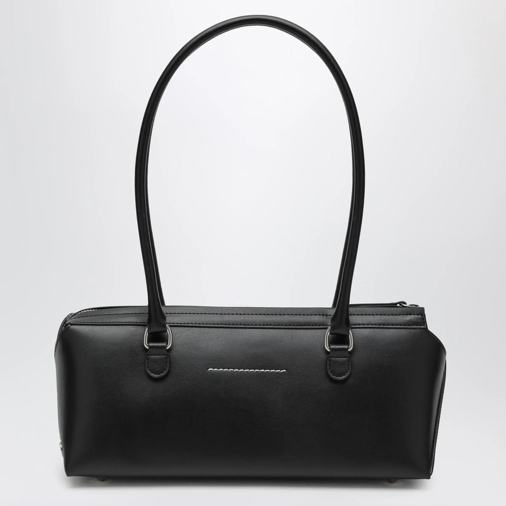 MM6 Maison Margiela - Small black leather Bowling bag Brand Apparel & Accessories TU