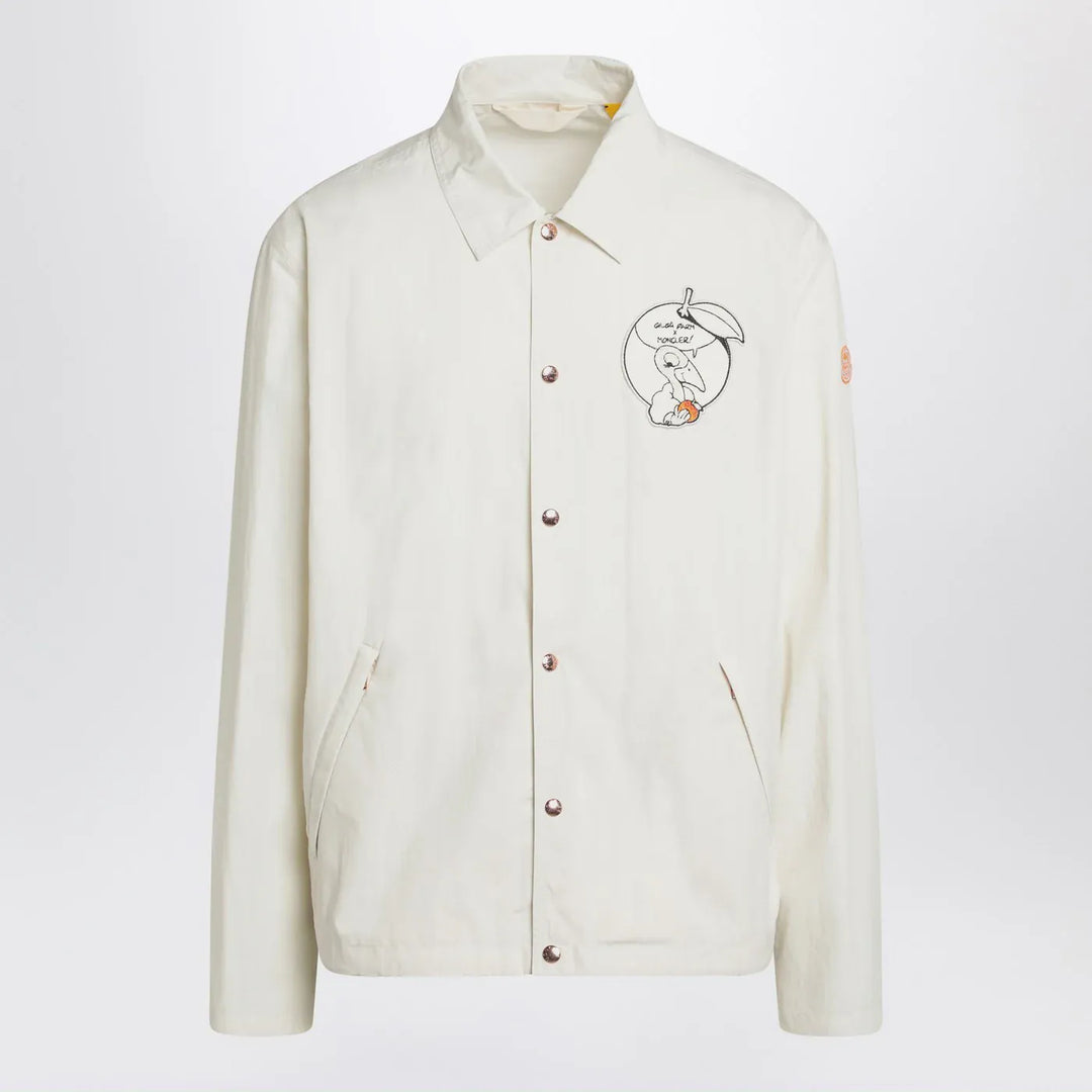 Moncler Genius - White Satsuma shacket in canvas and nylon Brand Apparel &amp; Accessories 3