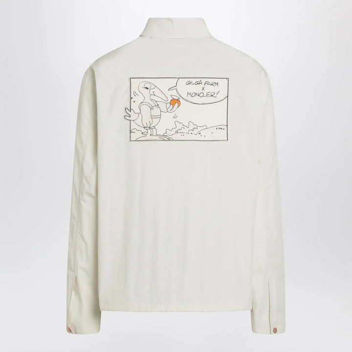 Moncler Genius - White Satsuma shacket in canvas and nylon Brand Apparel &amp; Accessories 3