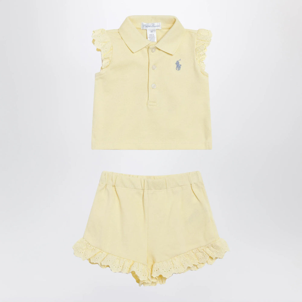 Polo Ralph Lauren - Light yellow two-piece cotton set Brand Apparel & Accessories 3