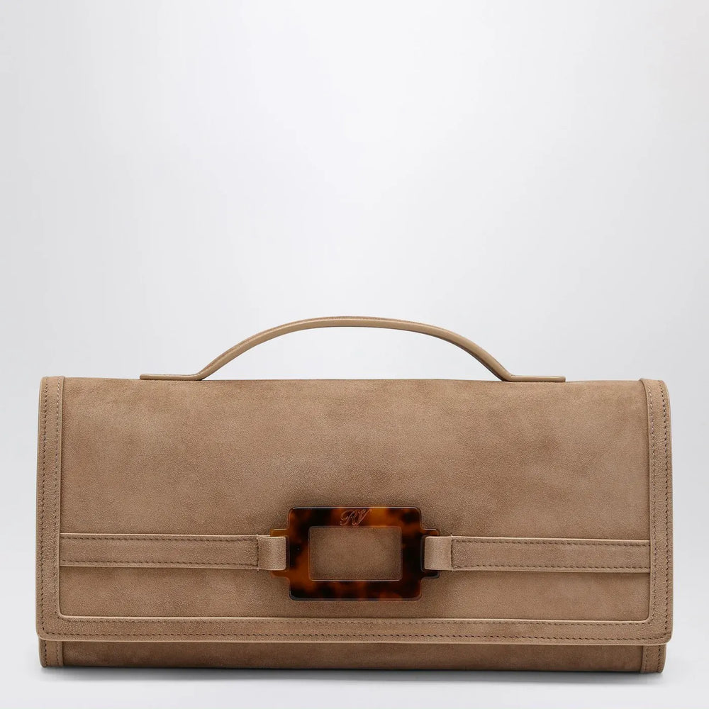 ROGER VIVIER - Belle Vivier Clutch in suede Brand Apparel & Accessories TU