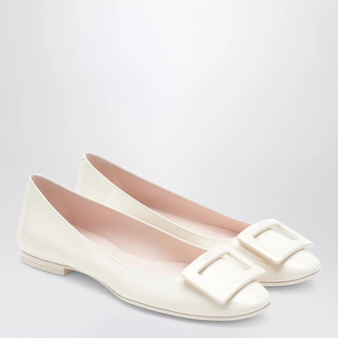 ROGER VIVIER - U Look ballet flats in ivory patent leather Brand Apparel &amp; Accessories