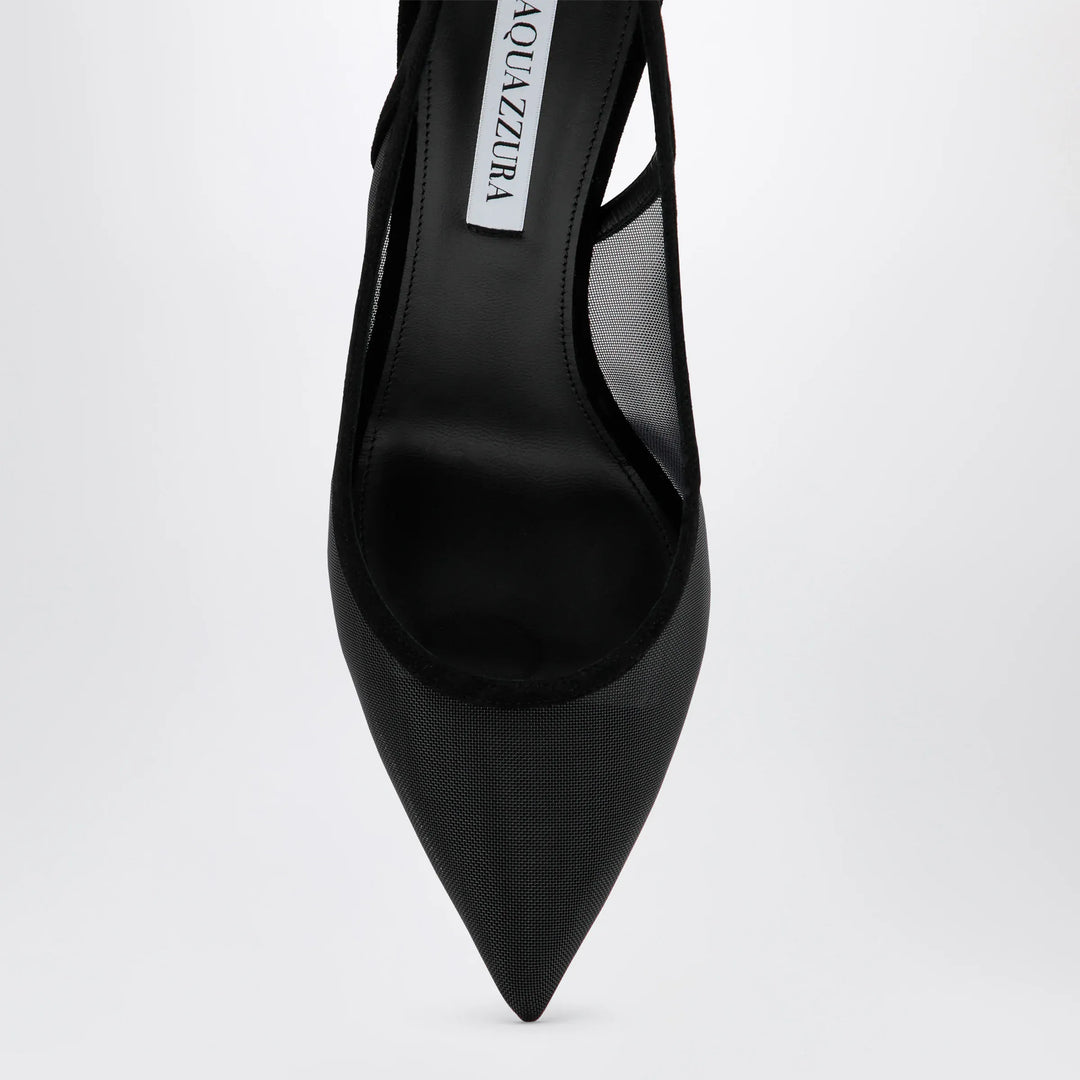 Aquazzura - Black bow-tie mesh pumps Brand Apparel &amp; Accessories > Shoes
