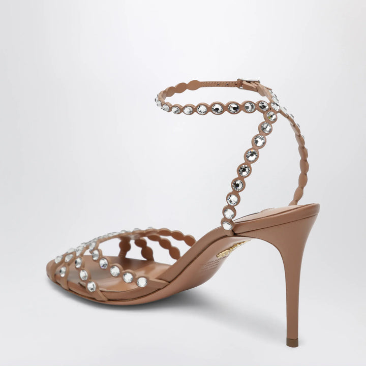 Aquazzura - Tequila Sandal crystal nappa sandals in Daisy yellow Brand Apparel &amp; Accessories > Shoes