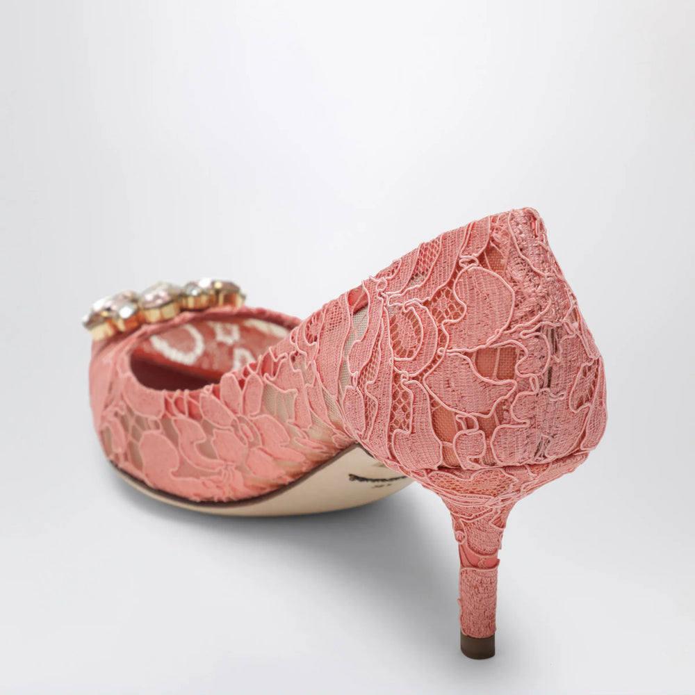 Dolce&Gabbana - Bellucci Taormina lace pumps with crystals in peony Brand Apparel & Accessories > Shoes