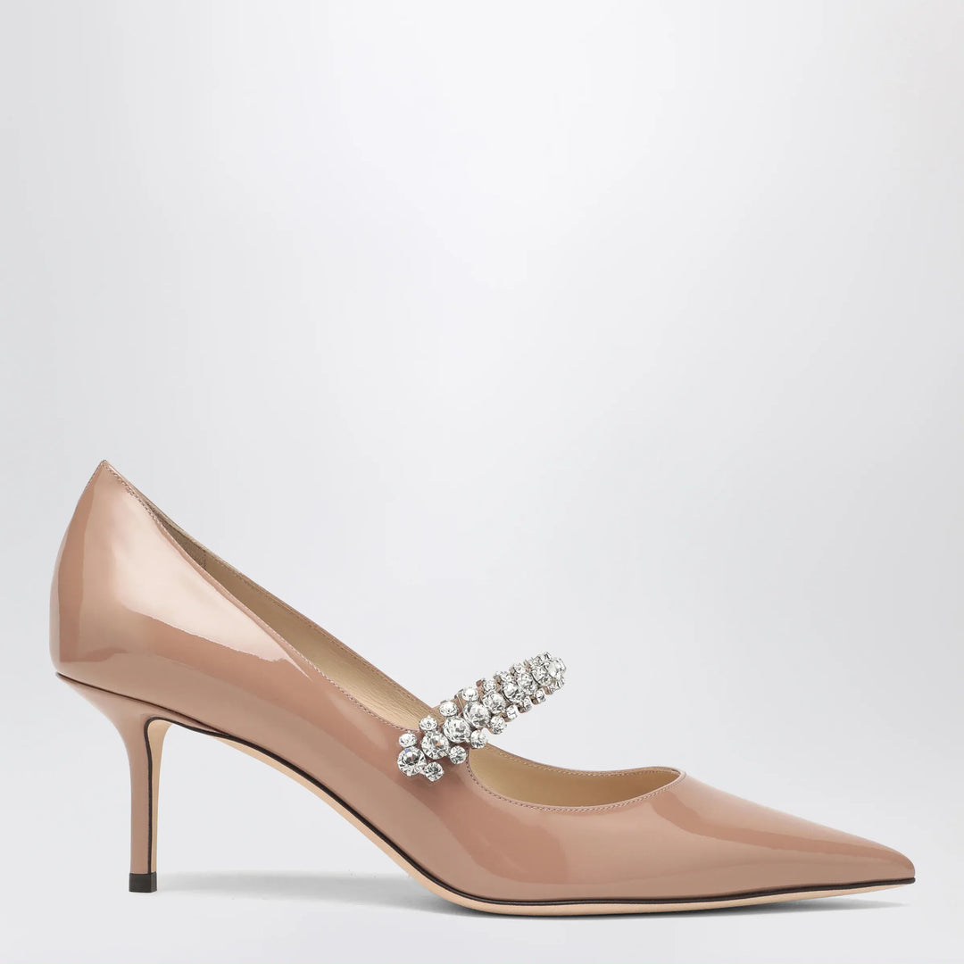Jimmy Choo - Bing crystal-strap patent leather pumps in ballet pink Brand Apparel & Accessories > Shoes 36 IT