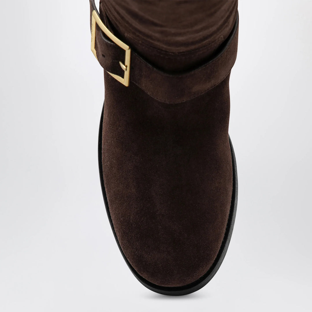 Jimmy Choo - Chocolate suede biker boots Brand Apparel &amp; Accessories > Shoes