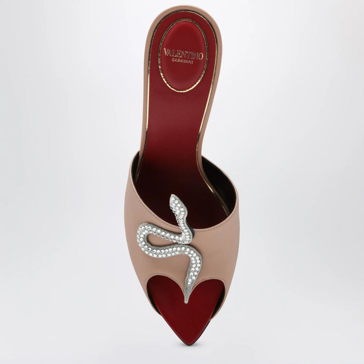 Valentino Garavani - Powder pink Slide sandal Coeur Vipère in kidskin Brand Apparel &amp; Accessories > Shoes