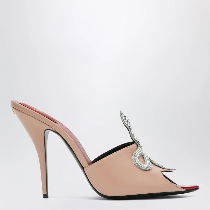 Valentino Garavani - Powder pink Slide sandal Coeur Vipère in kidskin Brand Apparel &amp; Accessories > Shoes 36 IT