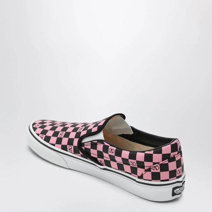 Valentino Garavani X Vans - Slip-On Sneakers orchid pink/black with VLogo Checkerboard print Brand Apparel &amp; Accessories > Shoes