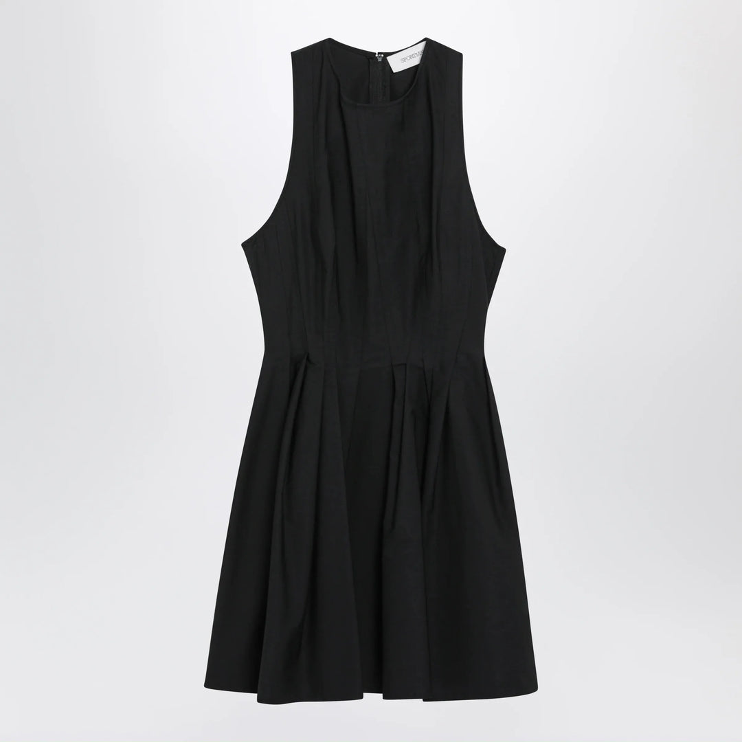 Sportmax - Sleeveless short cotton dress in black Brand Apparel &amp; Accessories 38  IT