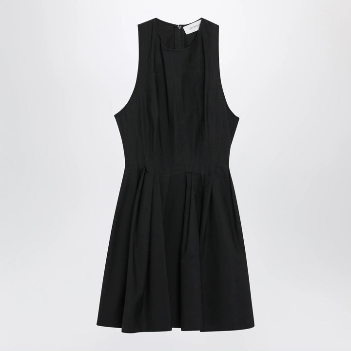 Sportmax - Sleeveless short cotton dress in black Brand Apparel &amp; Accessories 38  IT