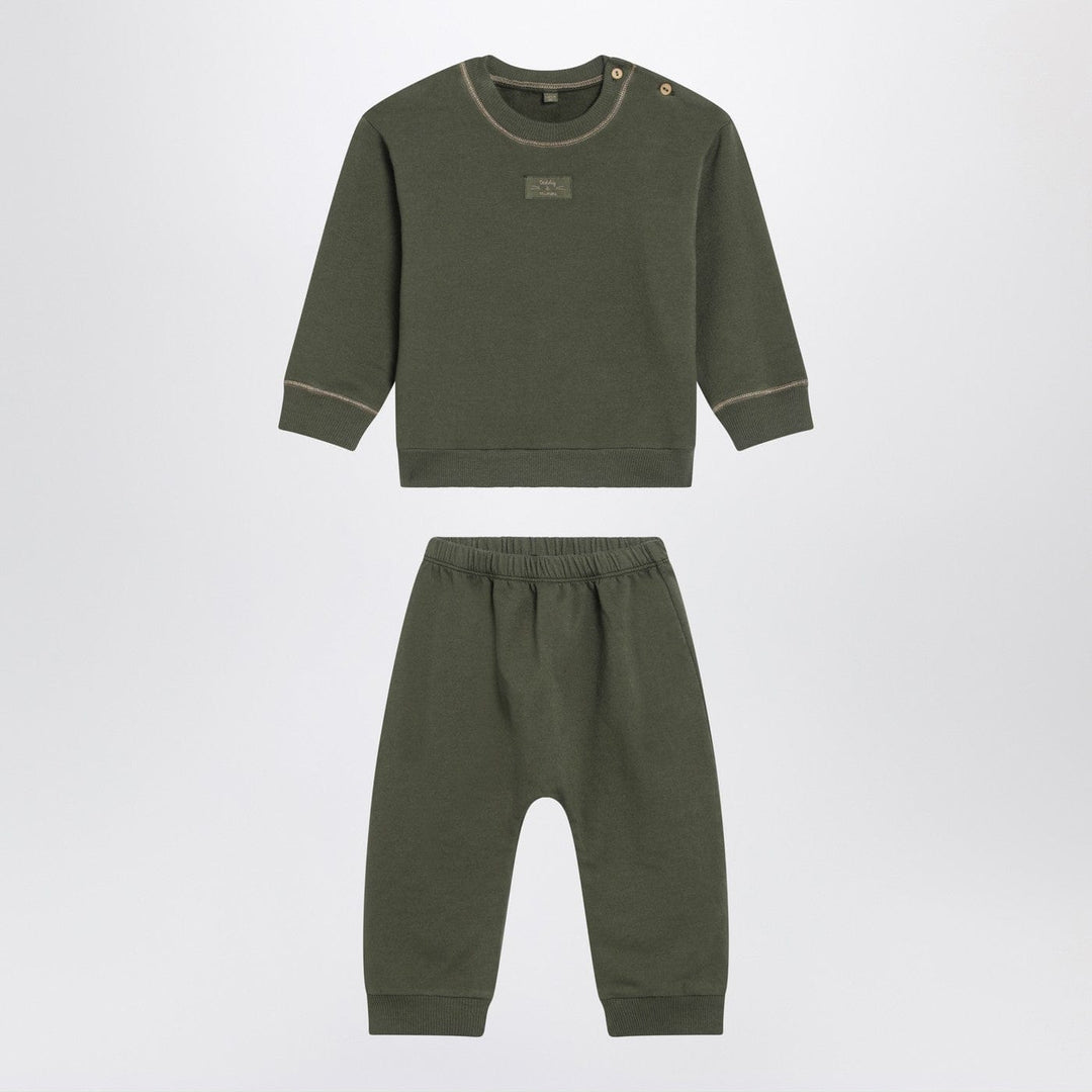 Apparel & Accessories Teddy & Minou - Moss green two-piece cotton suit Brand
