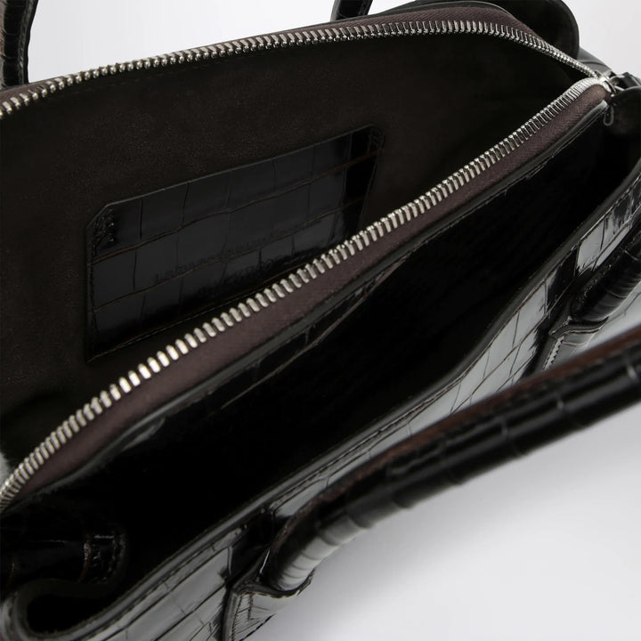 The Attico - La Passeggiata Small bag in coffee crocodile-print leather Brand Apparel &amp; Accessories U