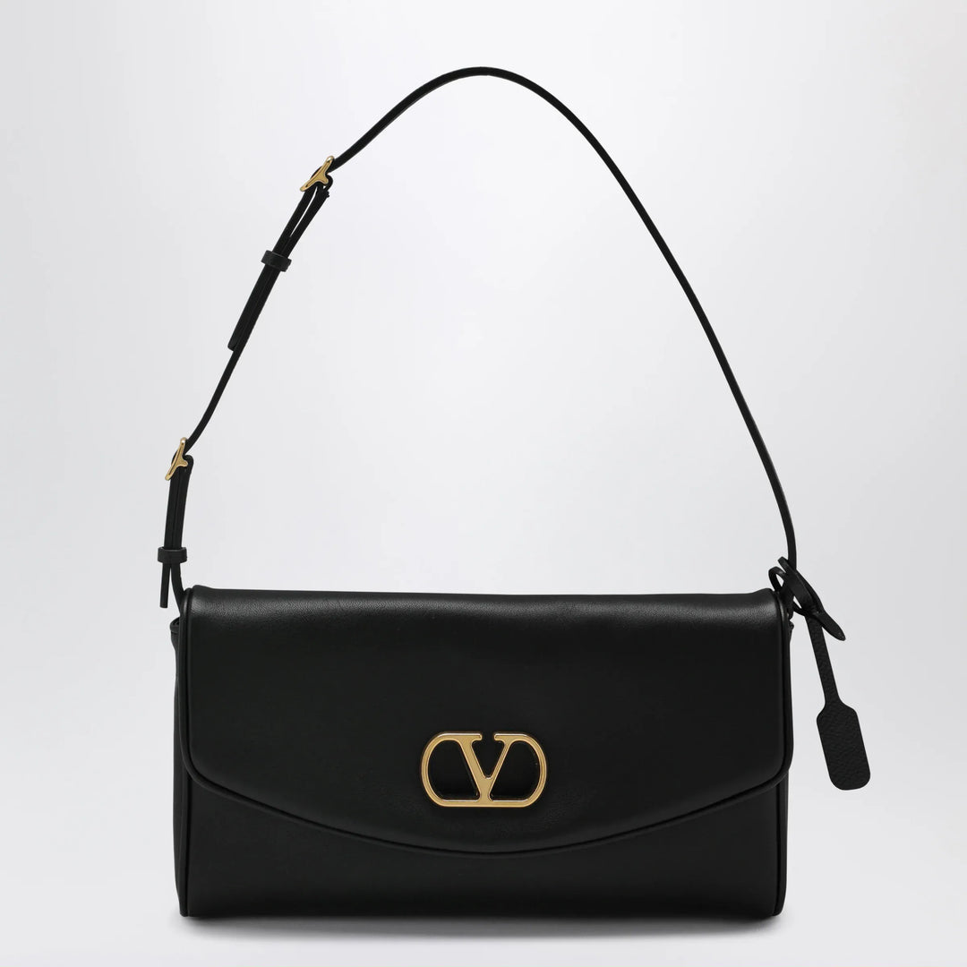 Valentino Garavani - Devain VLogo leather clutch shoulder bag in black Brand Apparel &amp; Accessories TU
