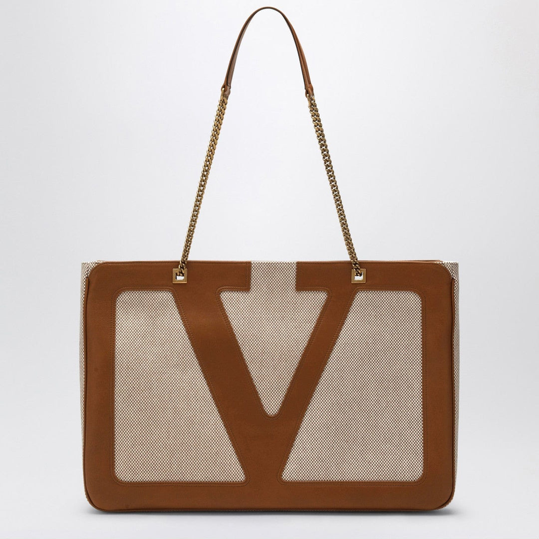 Apparel &amp; Accessories TU Valentino Garavani - Large Viva Superstar Bag in Natural/Spice Canvas Brand