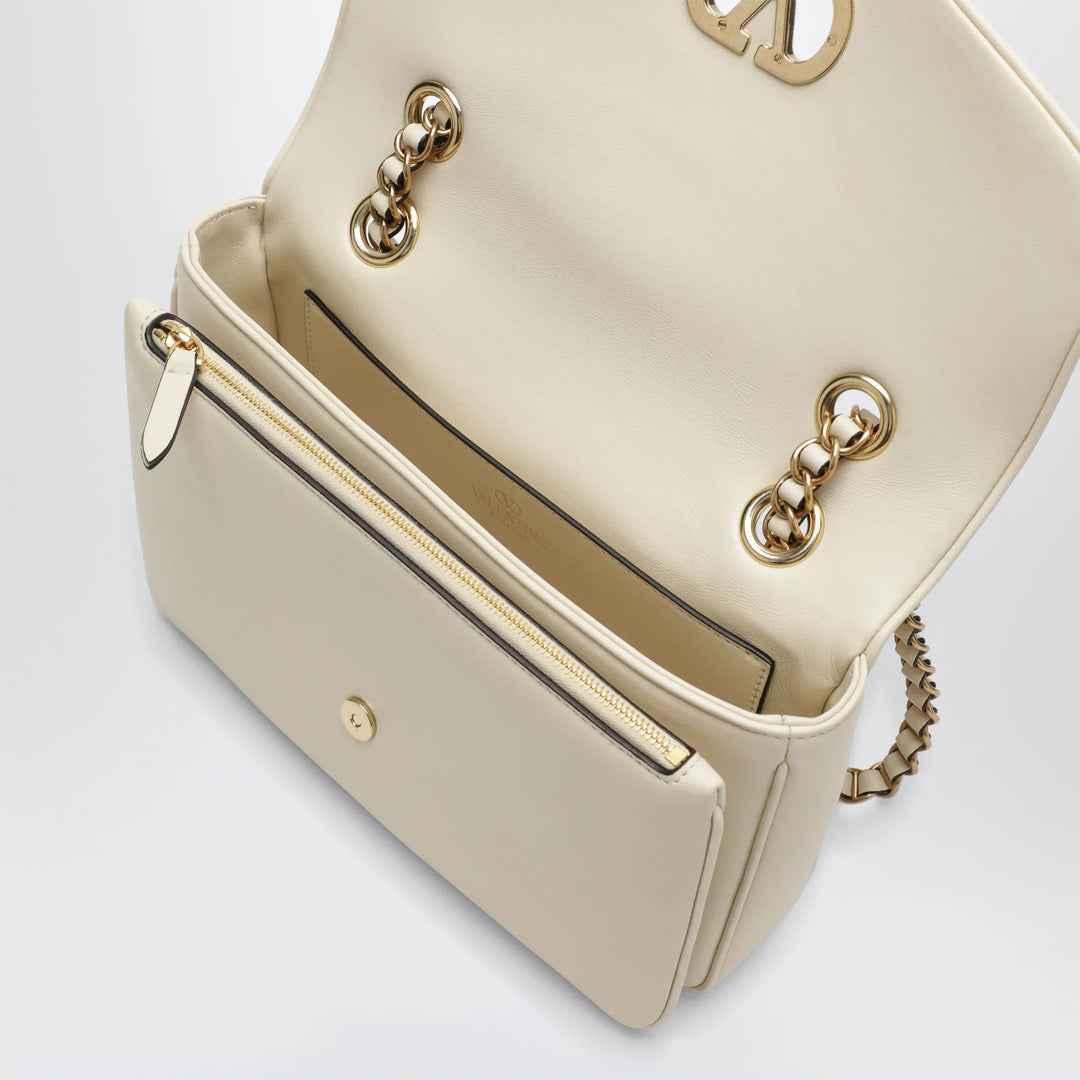 Valentino Garavani - Medium Djuna shoulder bag in nappa leather, white Brand Apparel &amp; Accessories TU