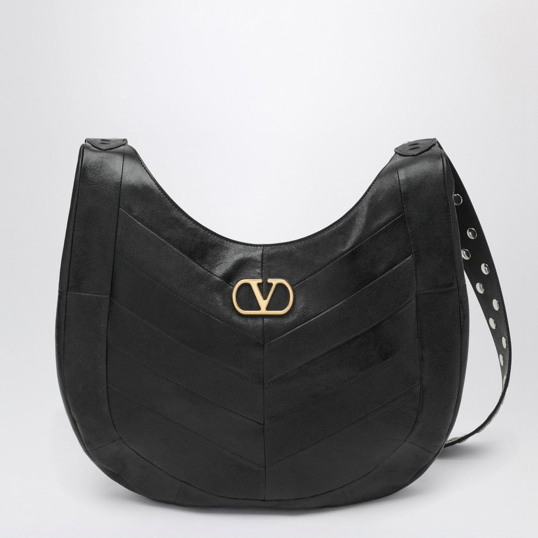 Apparel & Accessories TU Valentino Garavani - Medium Hoboho bag in black chevron-pattern nappa Brand