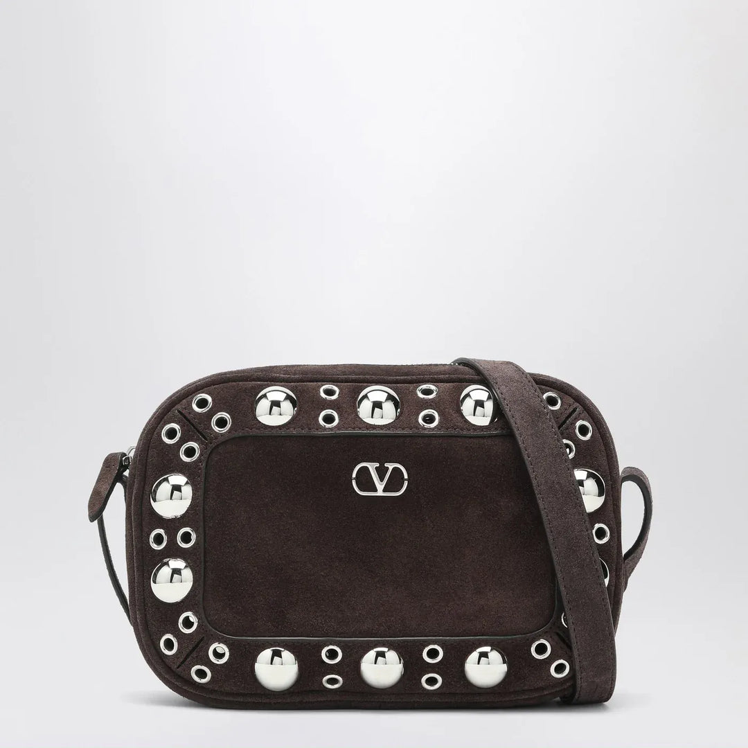 Valentino Garavani - Nellcôte bag brown in suede with studs and rivets Brand Apparel &amp; Accessories U