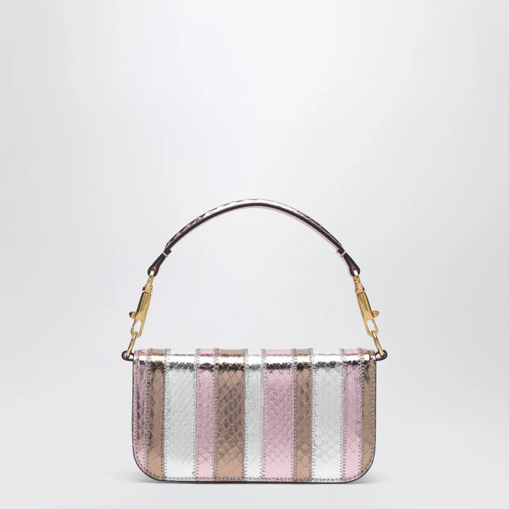 Valentino Garavani - Small Locò shoulder bag in multicolour laminated elaphe leather Brand Apparel &amp; Accessories TU