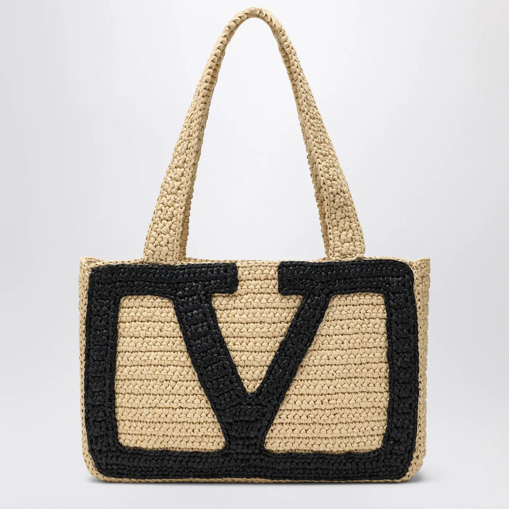 Valentino Garavani - Viva Superstar Crochet medium natural/black bag Brand Apparel & Accessories TU