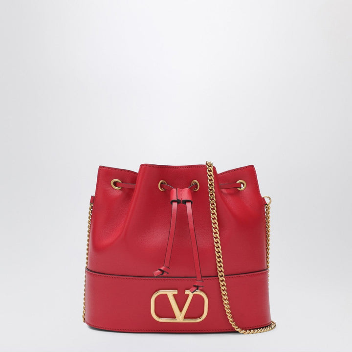 Apparel &amp; Accessories TU Valentino Garavani - Vlogo red leather bucket bag Brand
