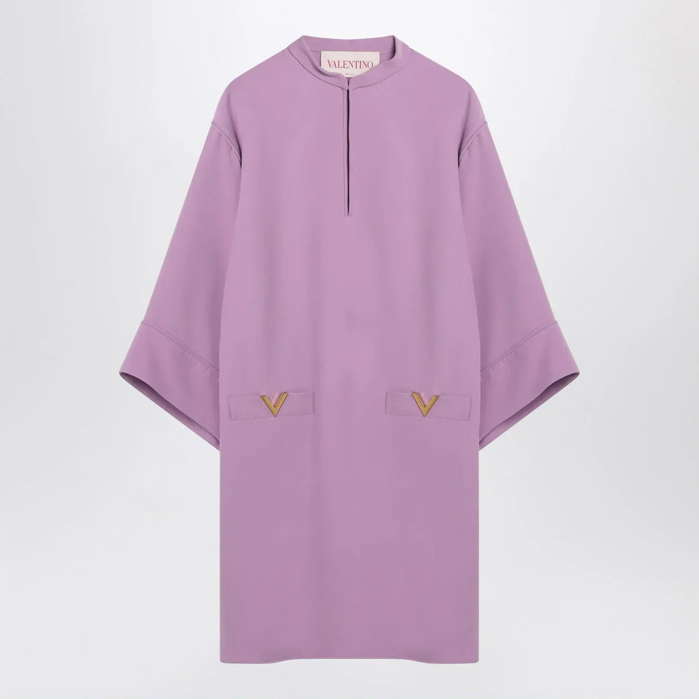 Valentino - Lilac silk mini dress Brand Apparel & Accessories 38  IT