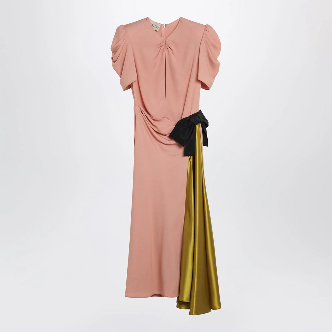 Valentino - Pink midi dress with maxi bow Brand Apparel & Accessories 44  IT
