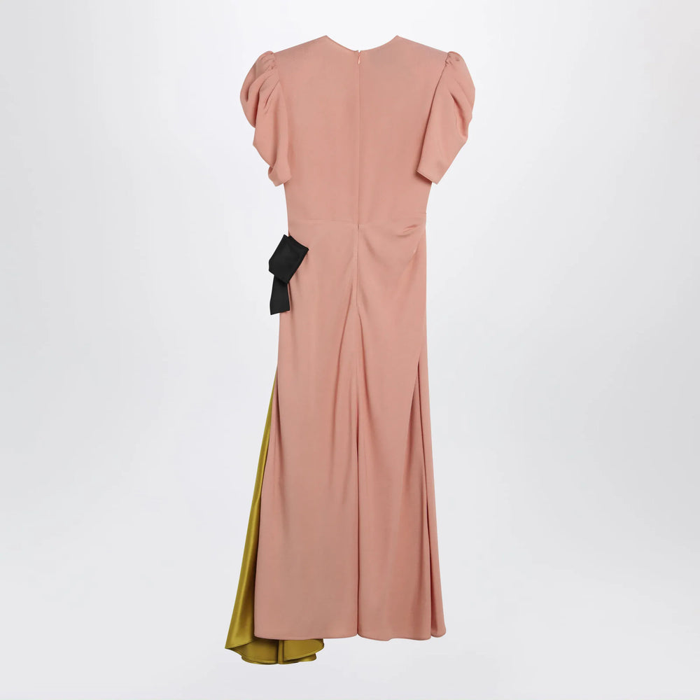 Valentino - Pink midi dress with maxi bow Brand Apparel & Accessories 44  IT