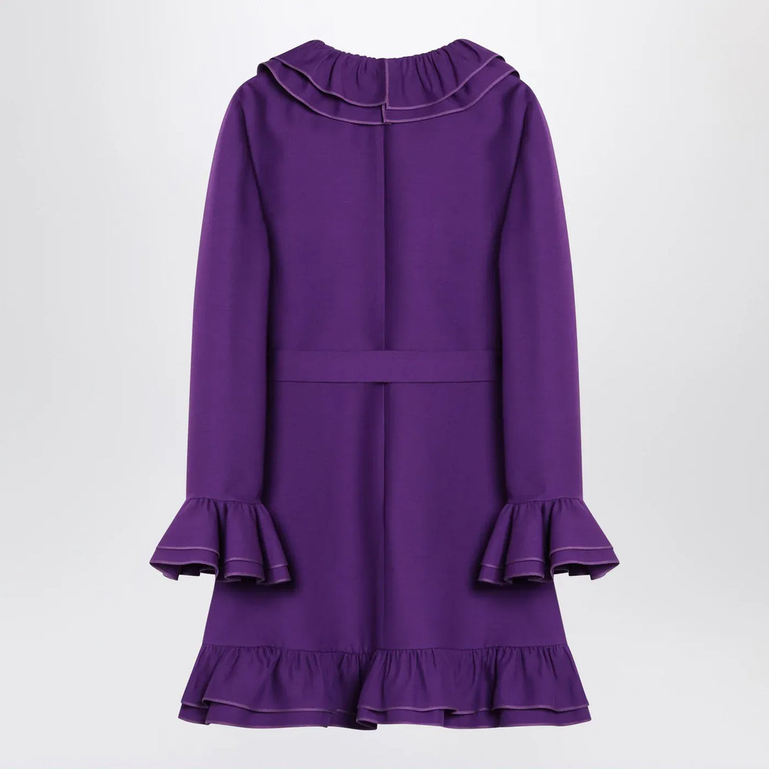 Valentino - Purple wool and silk mini dress Brand Apparel &amp; Accessories