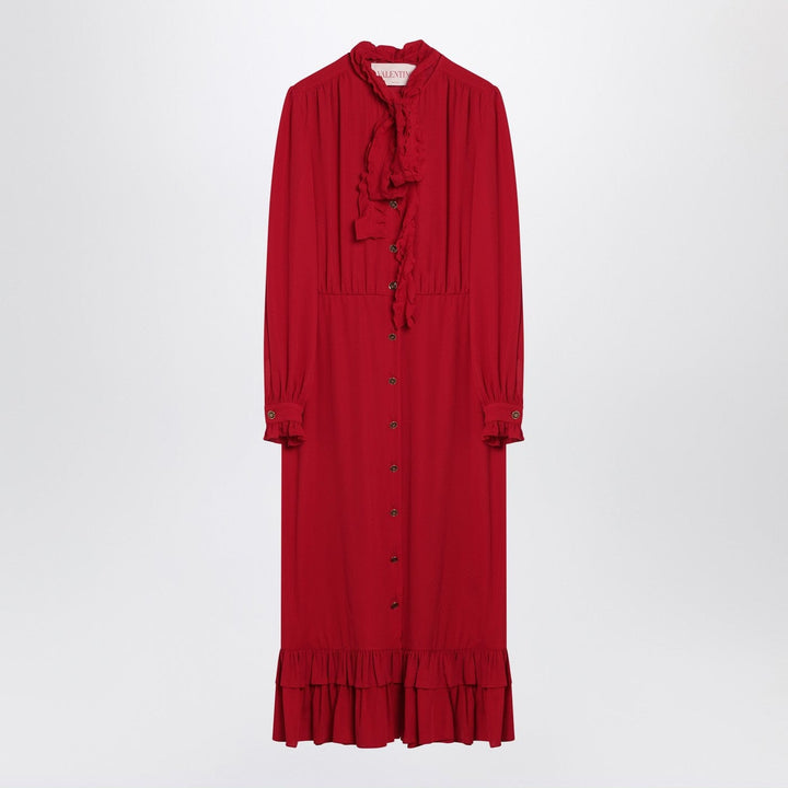 Apparel &amp; Accessories 44  IT Valentino - Red dress with ruffled bow Brand