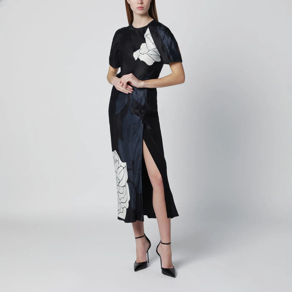 Victoria Beckham - Eve floral satin midi dress Brand Apparel & Accessories 10 UK