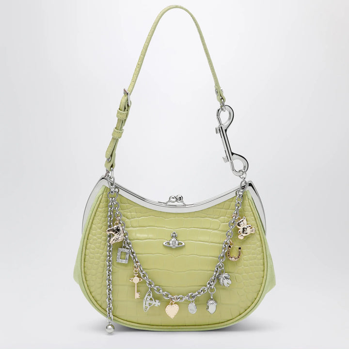 Vivienne Westwood - Charm bag in lime croc-effect patent leather Brand Apparel &amp; Accessories U