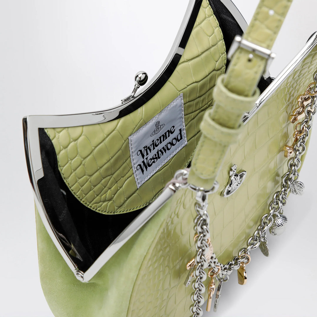 Vivienne Westwood - Charm bag in lime croc-effect patent leather Brand Apparel &amp; Accessories U