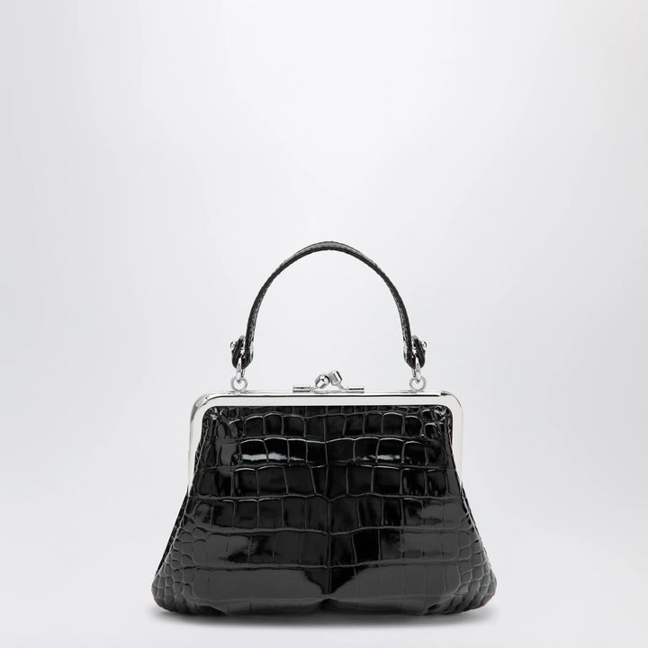 Vivienne Westwood - Granny Frame purse in croc-embossed black leather Brand Apparel &amp; Accessories U