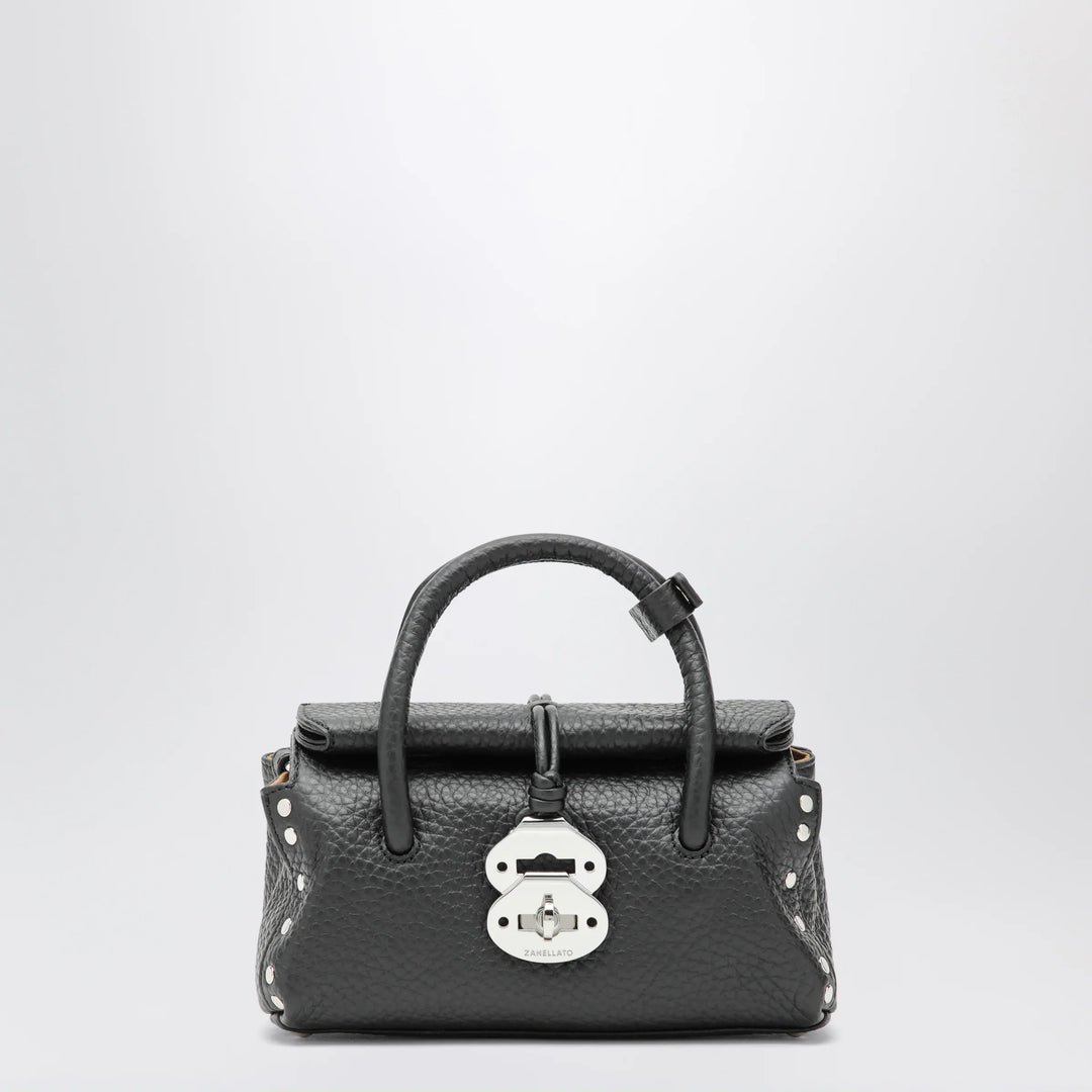 Zanellato - Dotta Baby black grained leather bag Brand Apparel &amp; Accessories TU