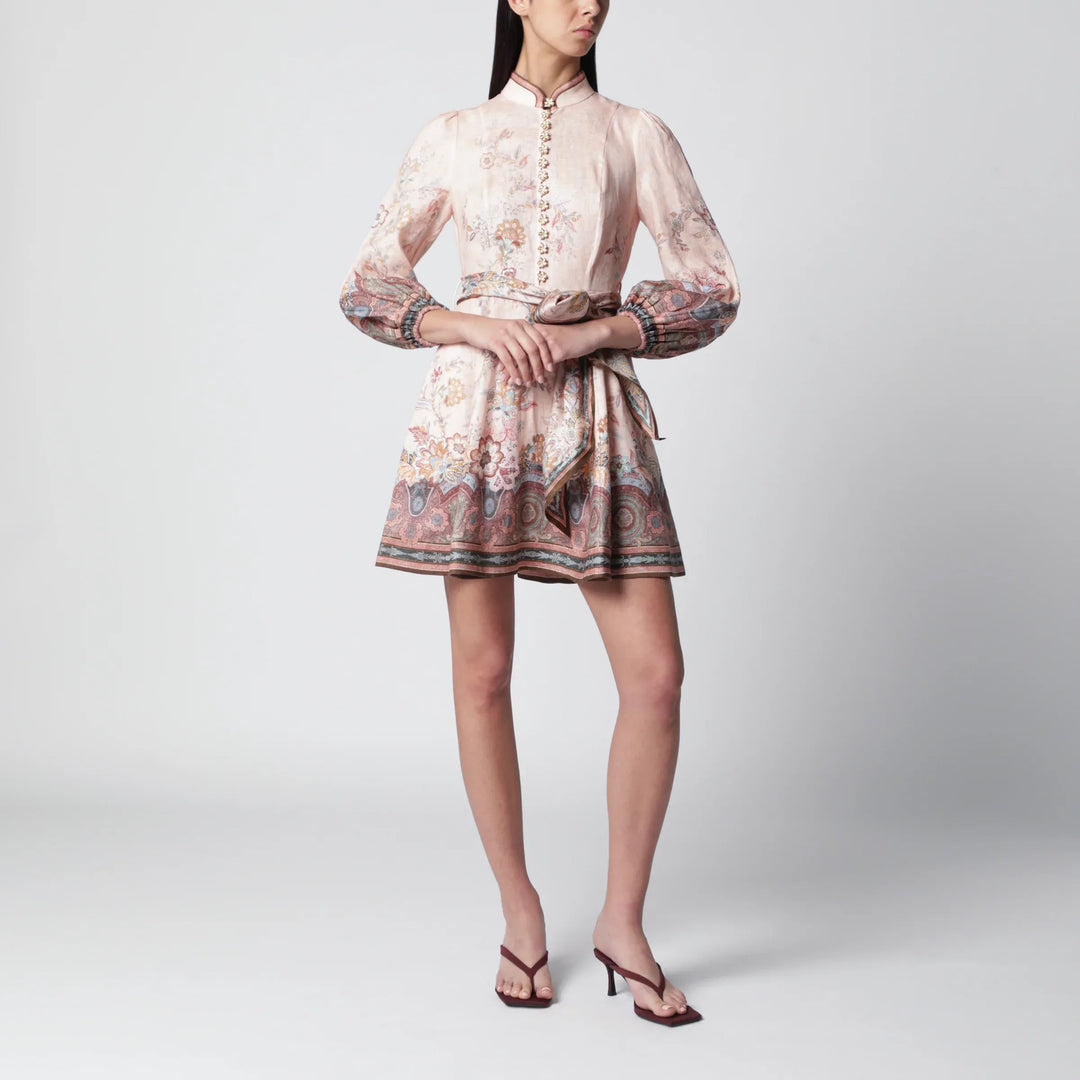 ZIMMERMANN - Pink Paisley Alchemy mini dress Brand Apparel & Accessories 1