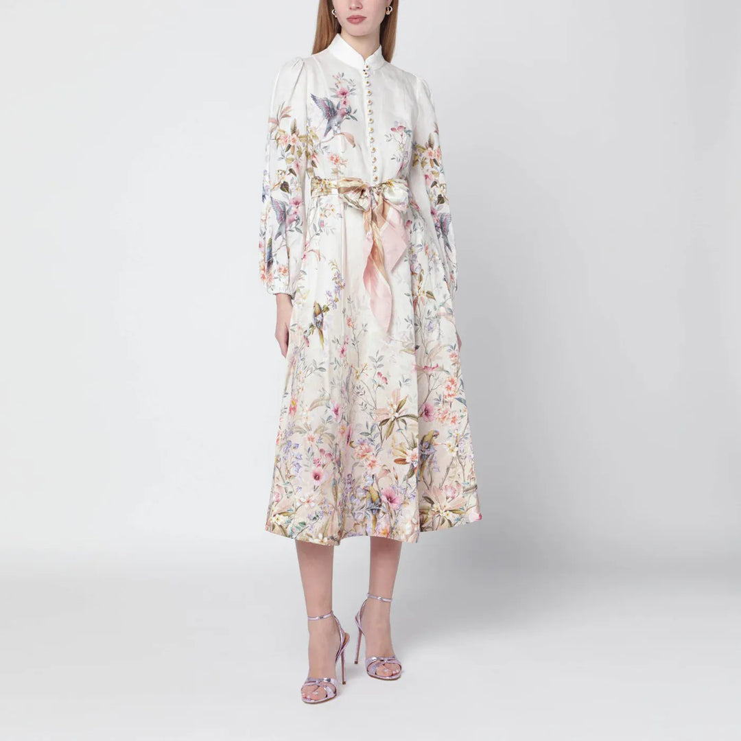ZIMMERMANN - Rebellion cream Aviary midi dress Brand Apparel & Accessories 1