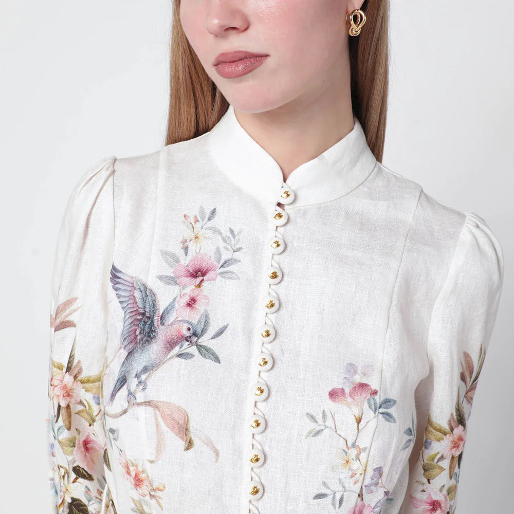ZIMMERMANN - Rebellion cream Aviary midi dress Brand Apparel & Accessories 1