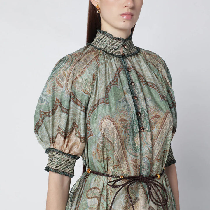 ZIMMERMANN - Wanderlust Billow dress with tapestry print Brand Apparel &amp; Accessories