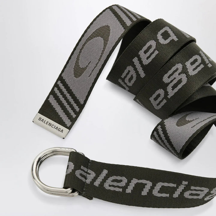 Balenciaga - D-ring belt with loop sports icon motif Brand Belts U
